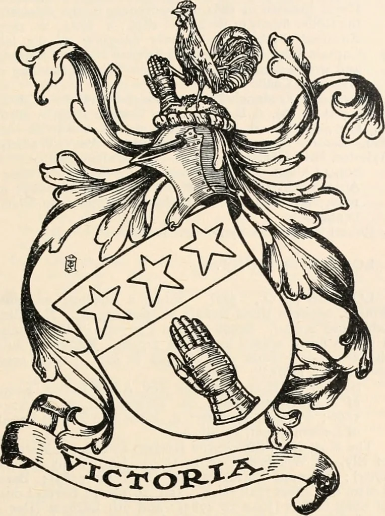 An illustration from Armorial families : a directory of gentlemen of coat-armour, 1905, leaf 196