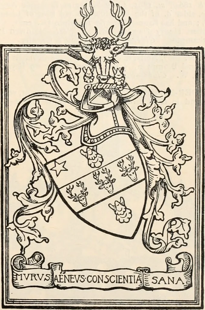 An illustration from Armorial families : a directory of gentlemen of coat-armour, 1905, leaf 196