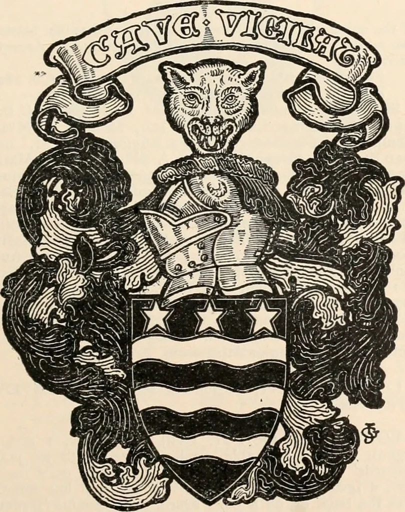 An illustration from Armorial families : a directory of gentlemen of coat-armour, 1905, leaf 198