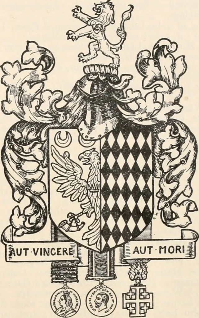 An illustration from Armorial families : a directory of gentlemen of coat-armour, 1905, leaf 198