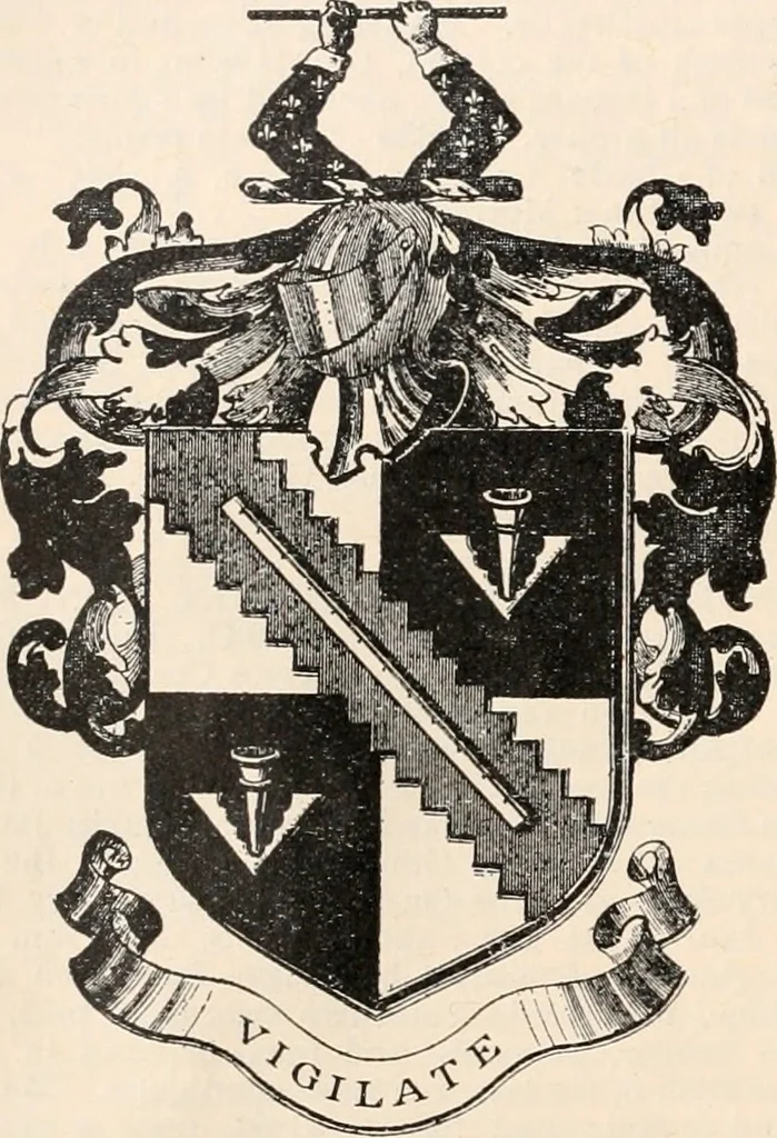 An illustration from Armorial families : a directory of gentlemen of coat-armour, 1905, leaf 203