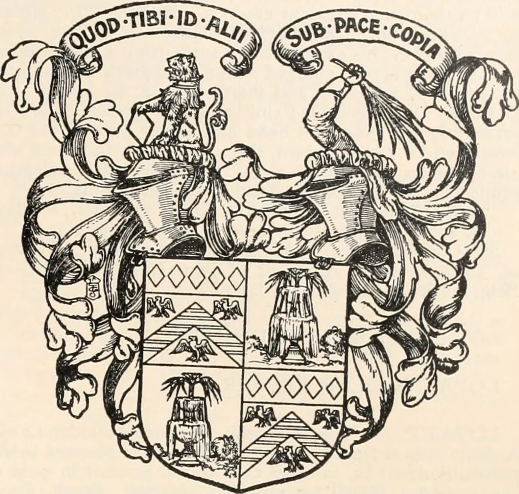 An illustration from Armorial families : a directory of gentlemen of coat-armour, 1905, leaf 204