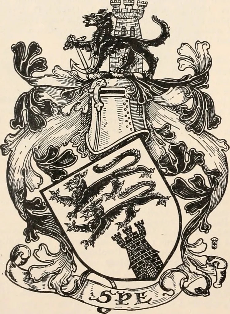 An illustration from Armorial families : a directory of gentlemen of coat-armour, 1905, leaf 205