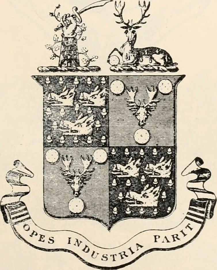 An illustration from Armorial families : a directory of gentlemen of coat-armour, 1905, leaf 206