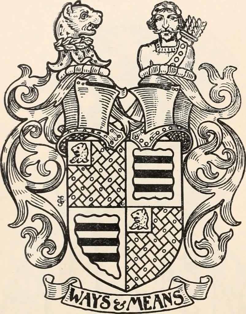 An illustration from Armorial families : a directory of gentlemen of coat-armour, 1905, leaf 209