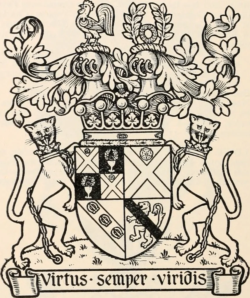 An illustration from Armorial families : a directory of gentlemen of coat-armour, 1905, leaf 209