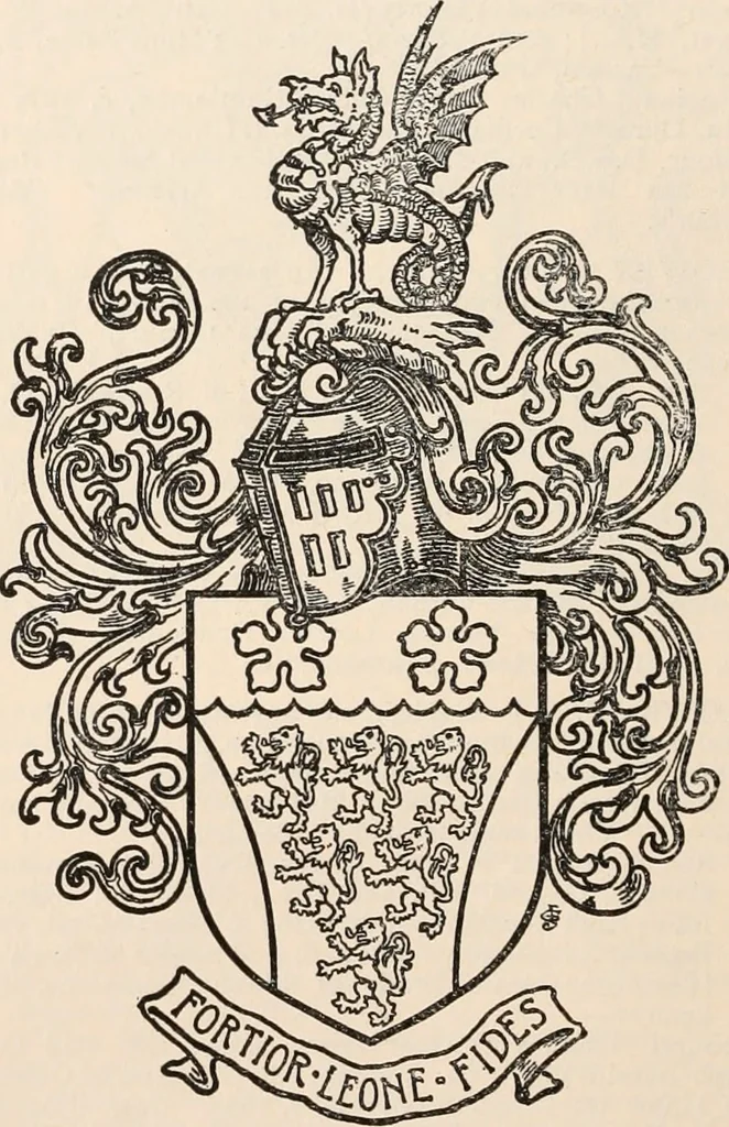 An illustration from Armorial families : a directory of gentlemen of coat-armour, 1905, leaf 211