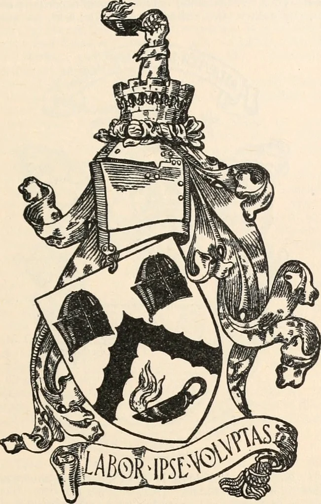 An illustration from Armorial families : a directory of gentlemen of coat-armour, 1905, leaf 214