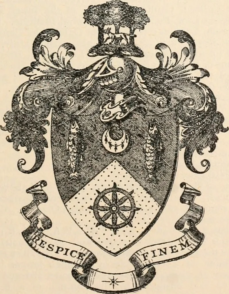 An illustration from Armorial families : a directory of gentlemen of coat-armour, 1905, leaf 214
