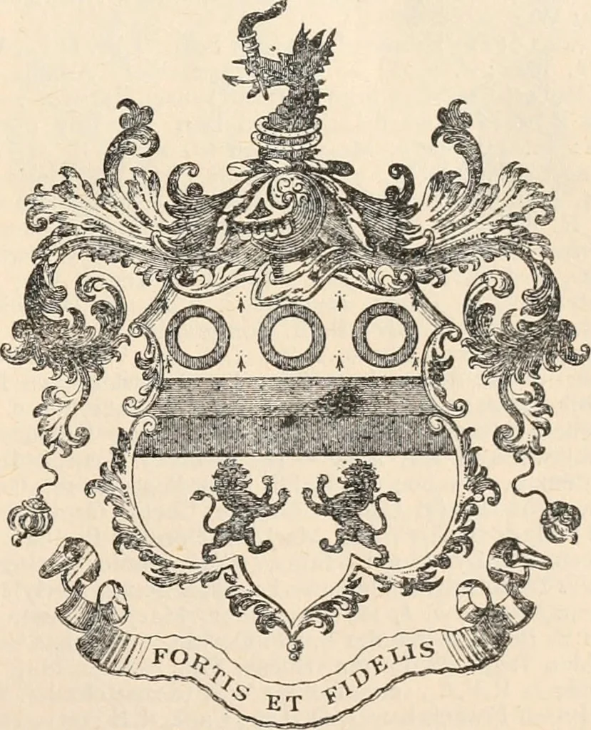 An illustration from Armorial families : a directory of gentlemen of coat-armour, 1905, leaf 214