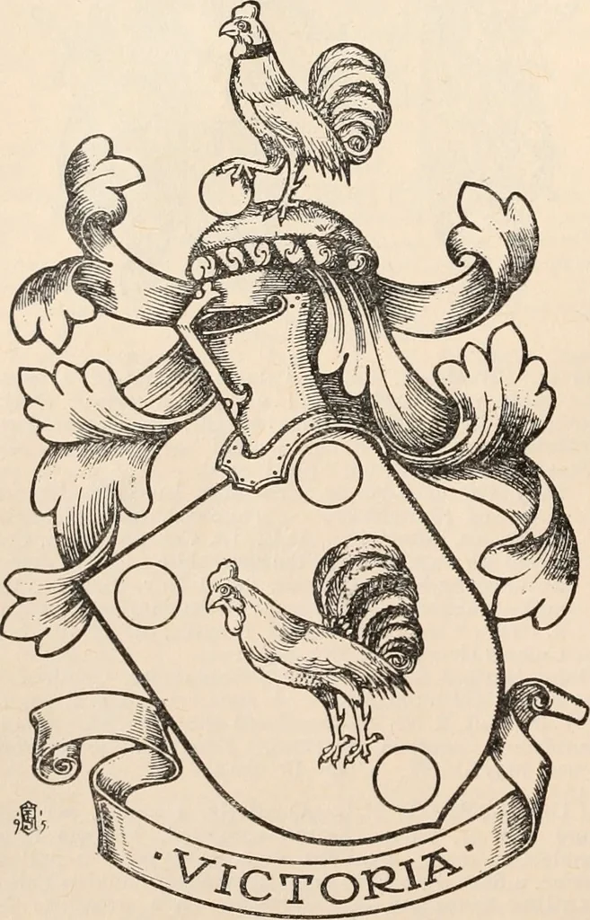 An illustration from Armorial families : a directory of gentlemen of coat-armour, 1905, leaf 217