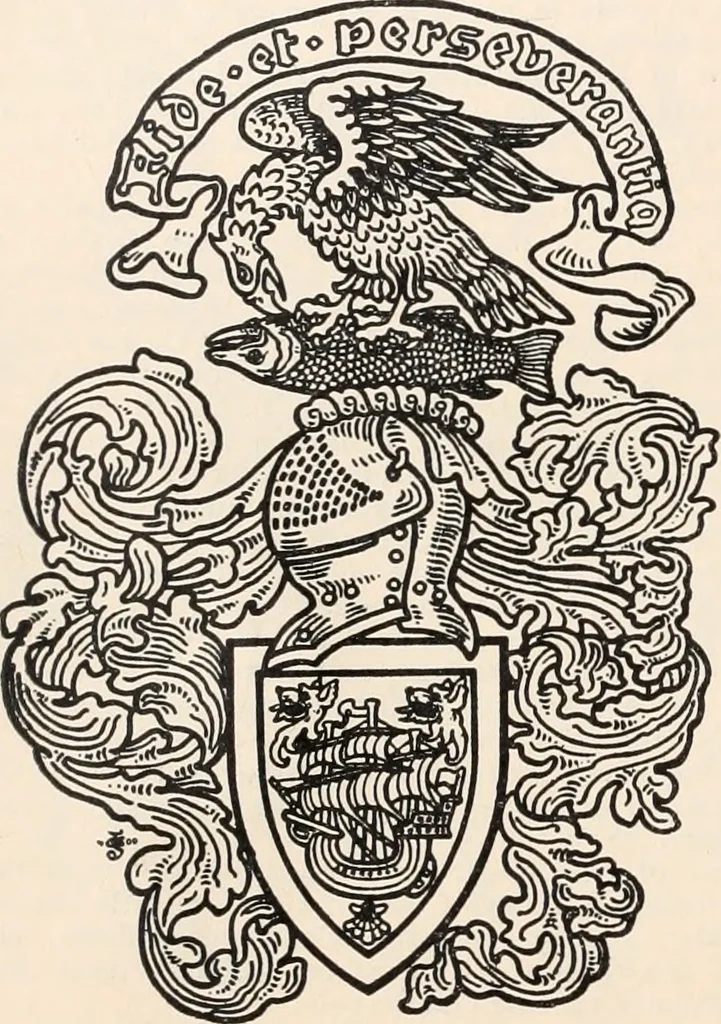 An illustration from Armorial families : a directory of gentlemen of coat-armour, 1905, leaf 221