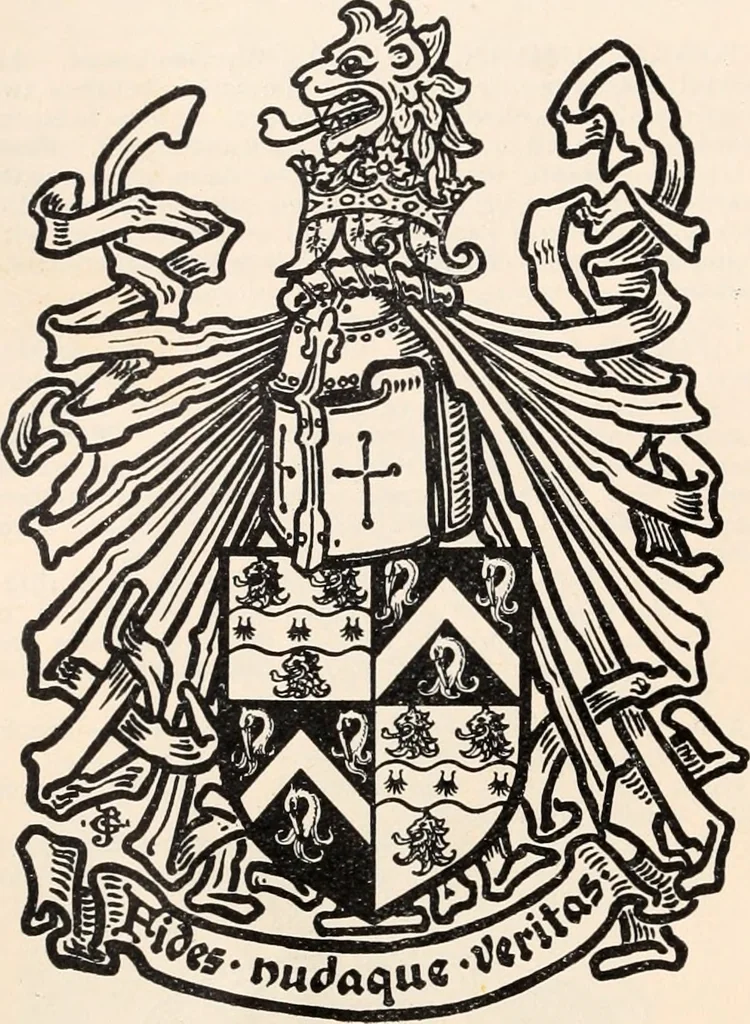 An illustration from Armorial families : a directory of gentlemen of coat-armour, 1905, leaf 223