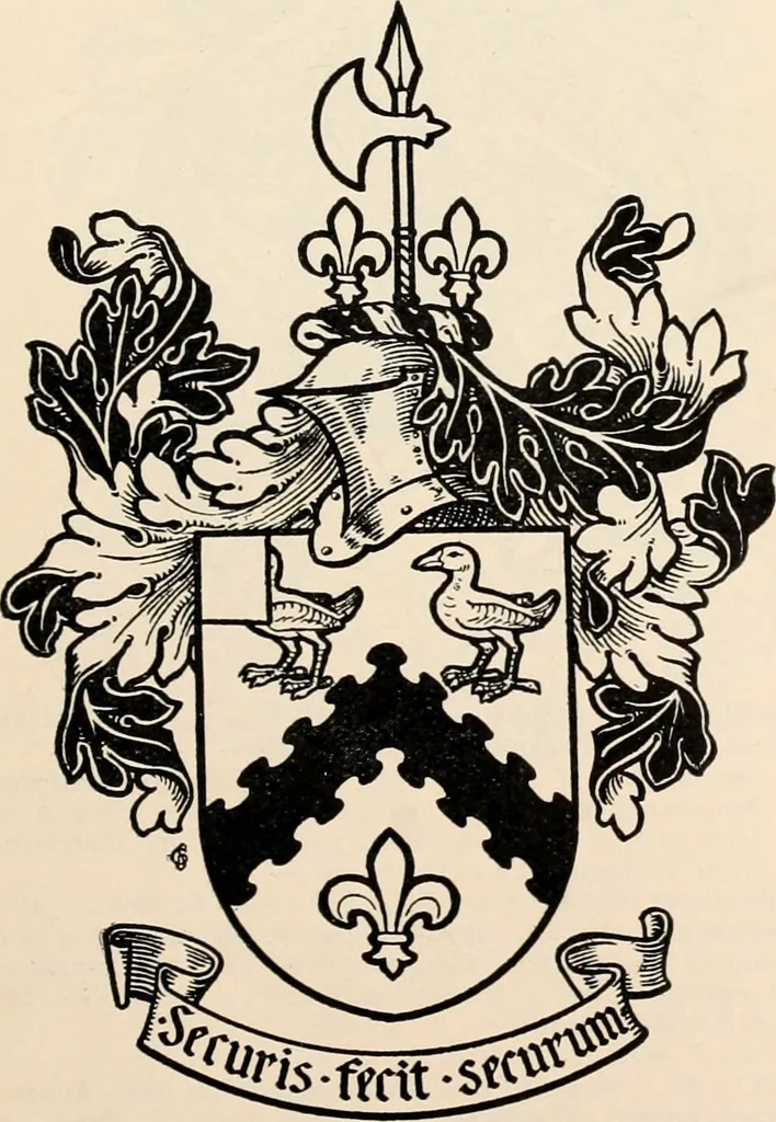 An illustration from Armorial families : a directory of gentlemen of coat-armour, 1905, leaf 224