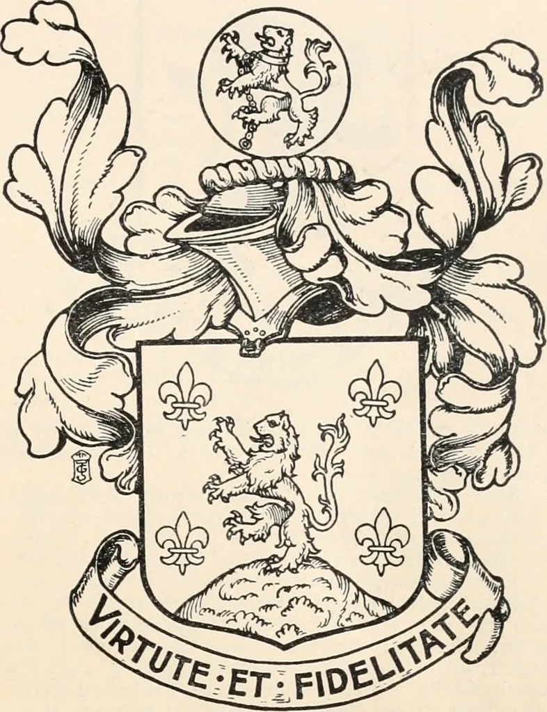 An illustration from Armorial families : a directory of gentlemen of coat-armour, 1905, leaf 228