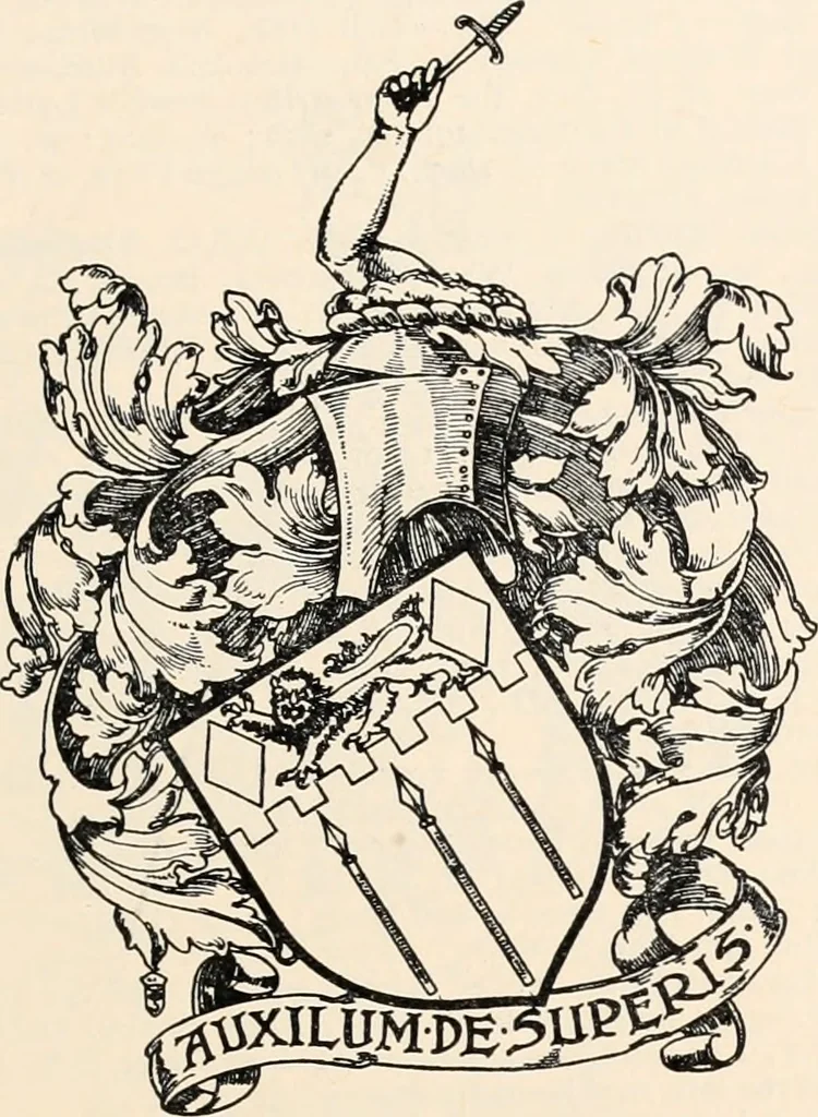 An illustration from Armorial families : a directory of gentlemen of coat-armour, 1905, leaf 230