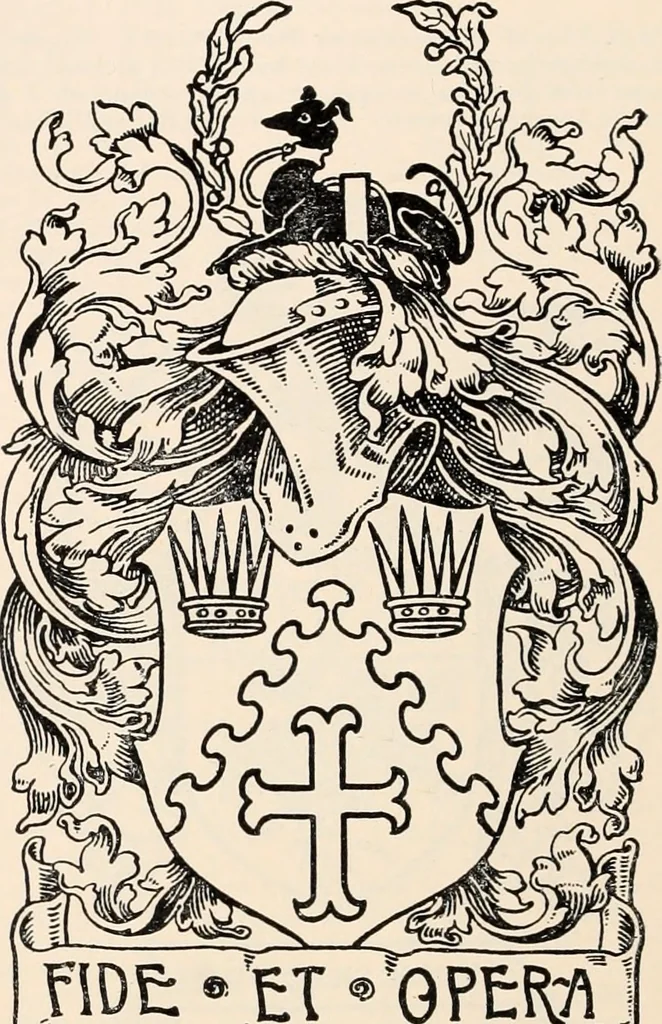 An illustration from Armorial families : a directory of gentlemen of coat-armour, 1905, leaf 233