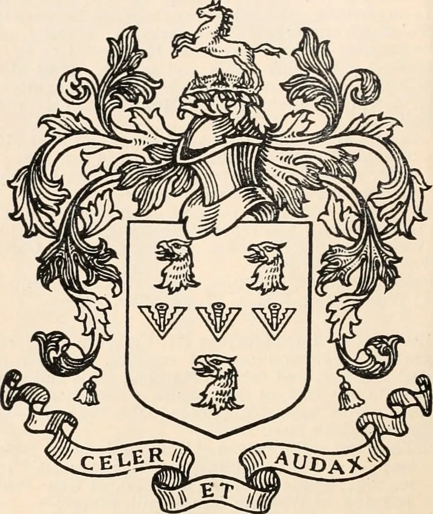 An illustration from Armorial families : a directory of gentlemen of coat-armour, 1905, leaf 27