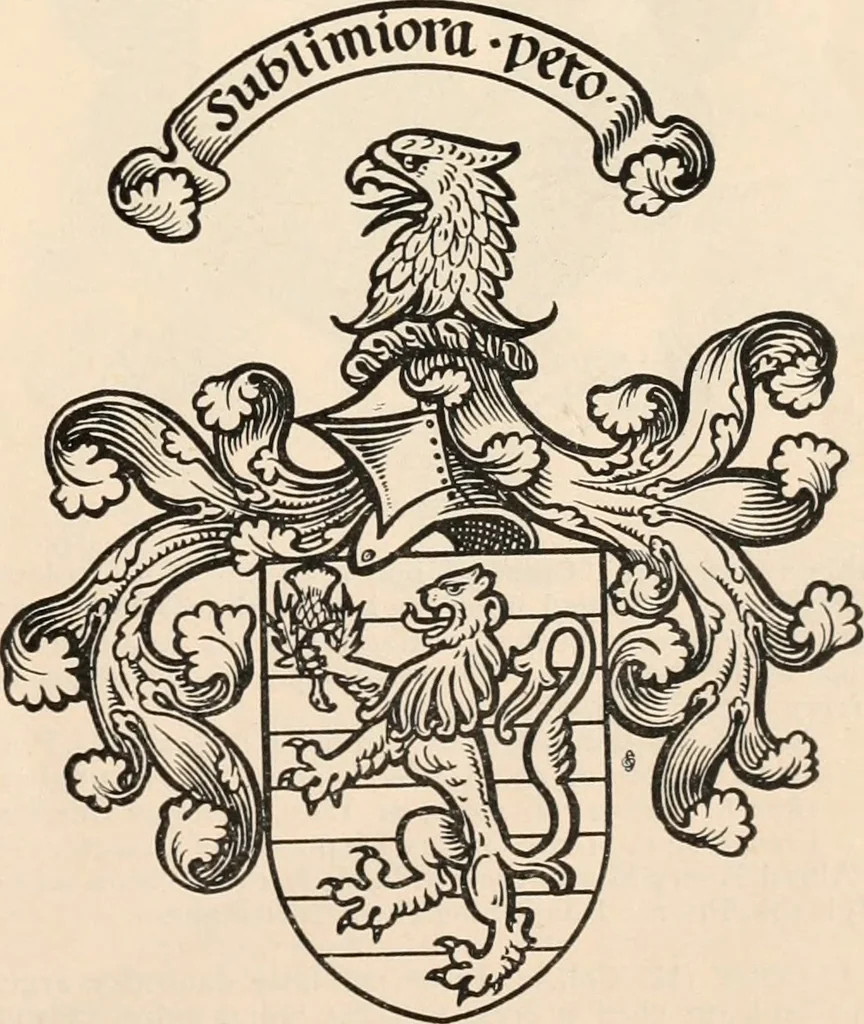 An illustration from Armorial families : a directory of gentlemen of coat-armour, 1905, leaf 30