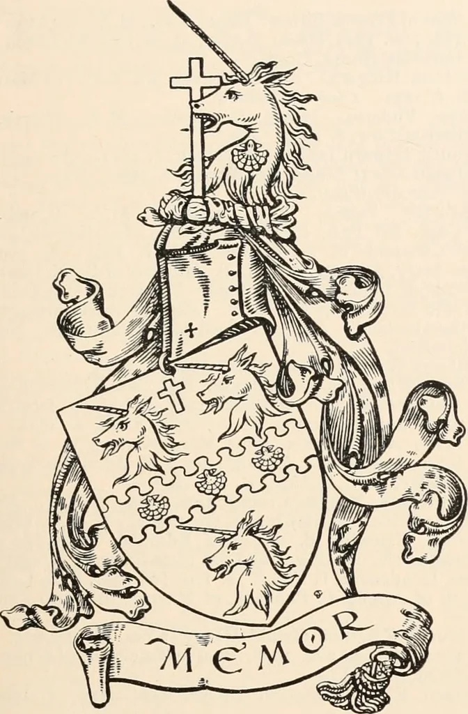 An illustration from Armorial families : a directory of gentlemen of coat-armour, 1905, leaf 32