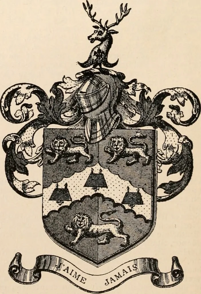 An illustration from Armorial families : a directory of gentlemen of coat-armour, 1905, leaf 33