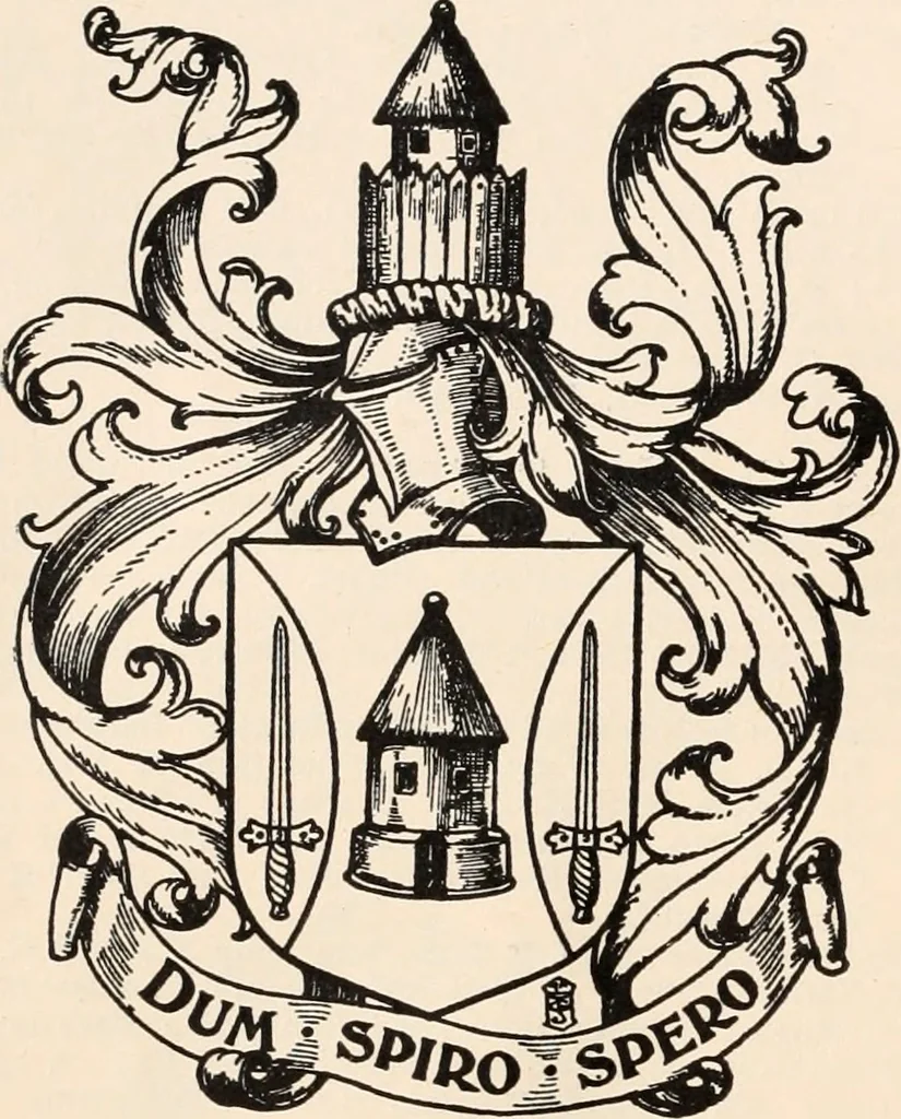 An illustration from Armorial families : a directory of gentlemen of coat-armour, 1905, leaf 37