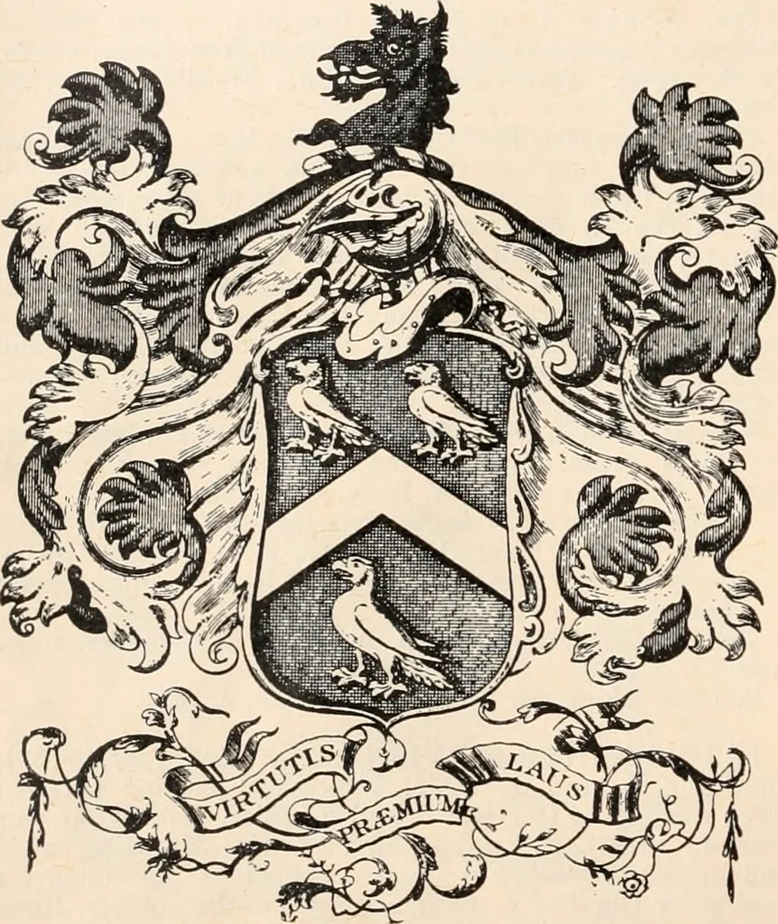 An illustration from Armorial families : a directory of gentlemen of coat-armour, 1905, leaf 45