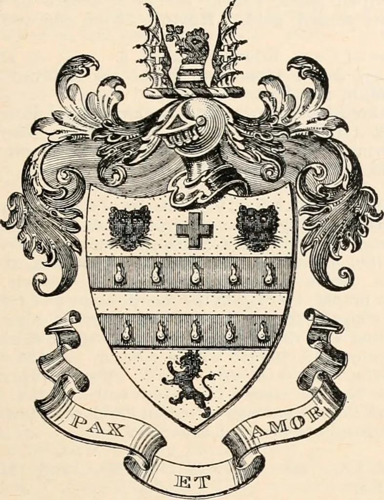 An illustration from Armorial families : a directory of gentlemen of coat-armour, 1905, leaf 46