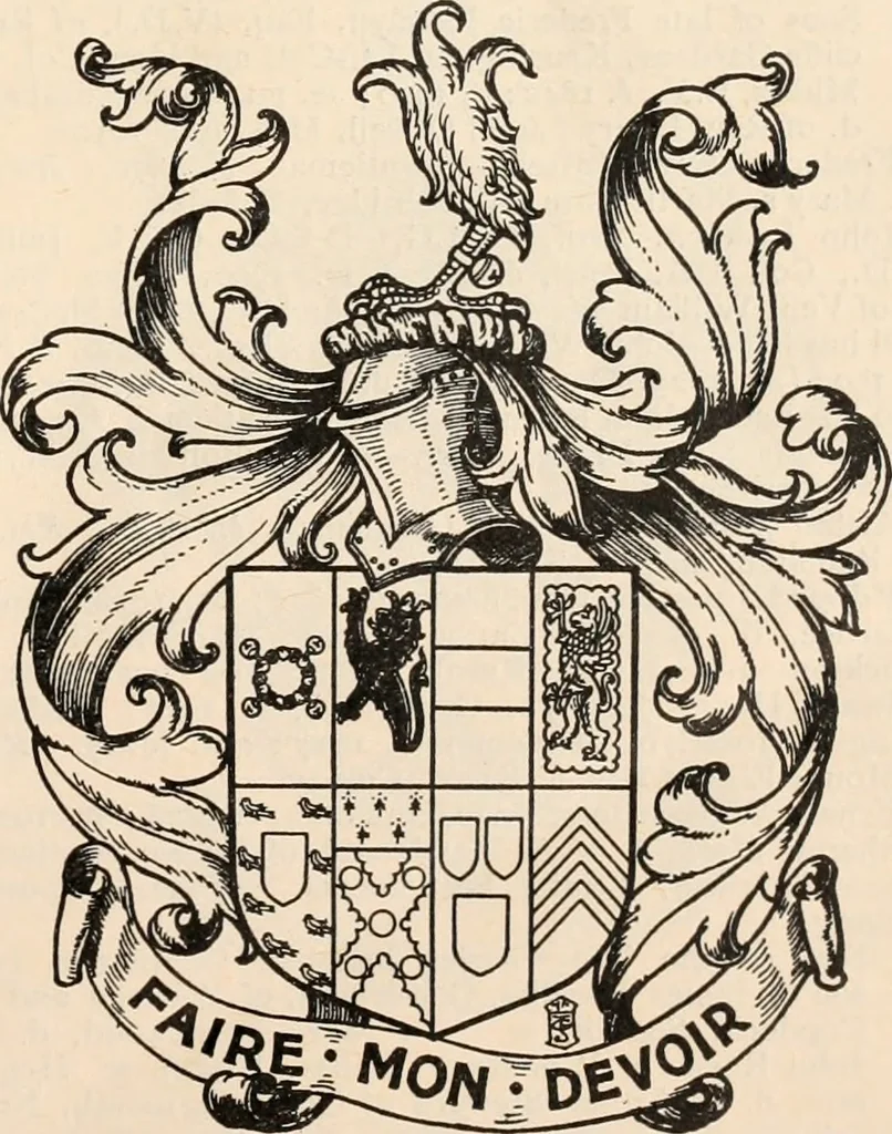 An illustration from Armorial families : a directory of gentlemen of coat-armour, 1905, leaf 46