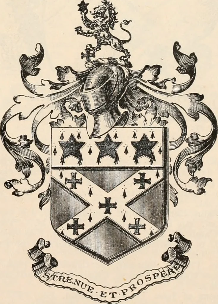 An illustration from Armorial families : a directory of gentlemen of coat-armour, 1905, leaf 48