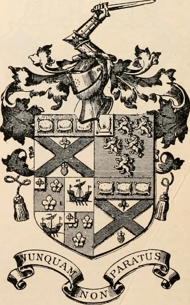 An illustration from Armorial families : a directory of gentlemen of coat-armour, 1905, leaf 53