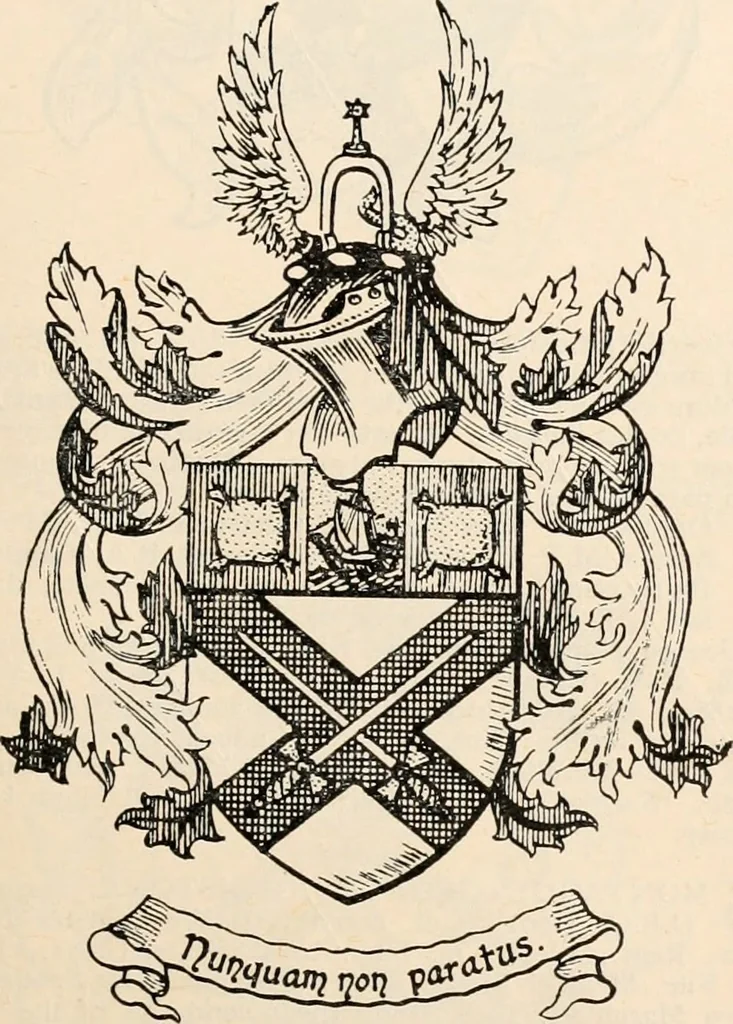 An illustration from Armorial families : a directory of gentlemen of coat-armour, 1905, leaf 54