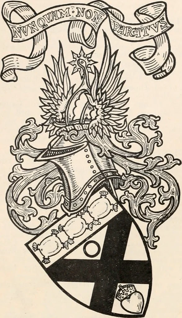 An illustration from Armorial families : a directory of gentlemen of coat-armour, 1905, leaf 55