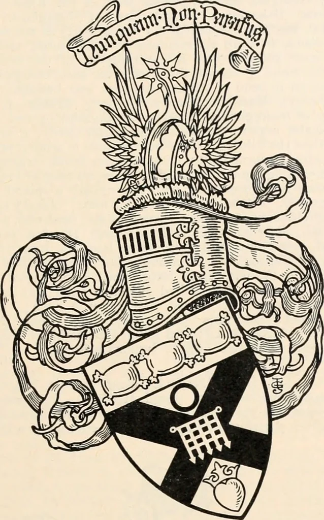 An illustration from Armorial families : a directory of gentlemen of coat-armour, 1905, leaf 56