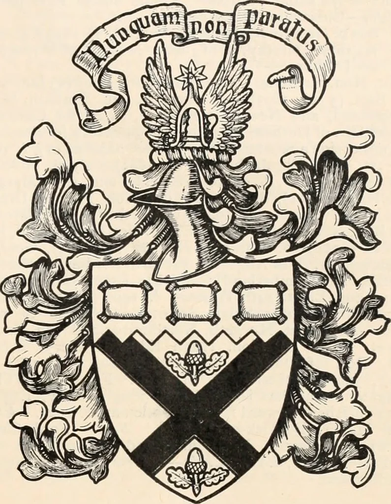 An illustration from Armorial families : a directory of gentlemen of coat-armour, 1905, leaf 56