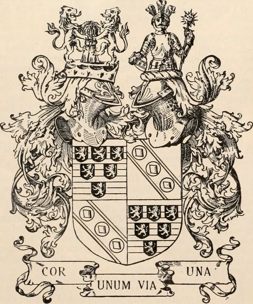 An illustration from Armorial families : a directory of gentlemen of coat-armour, 1905, leaf 57