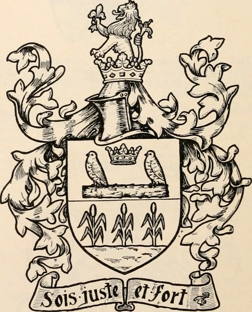 An illustration from Armorial families : a directory of gentlemen of coat-armour, 1905, leaf 57