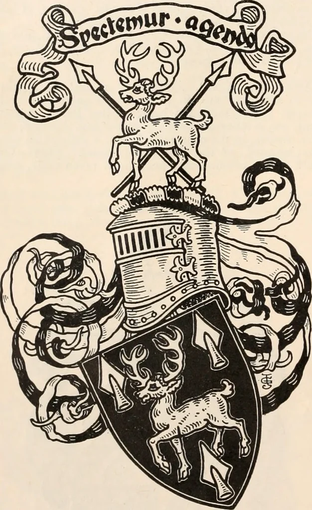 An illustration from Armorial families : a directory of gentlemen of coat-armour, 1905, leaf 59