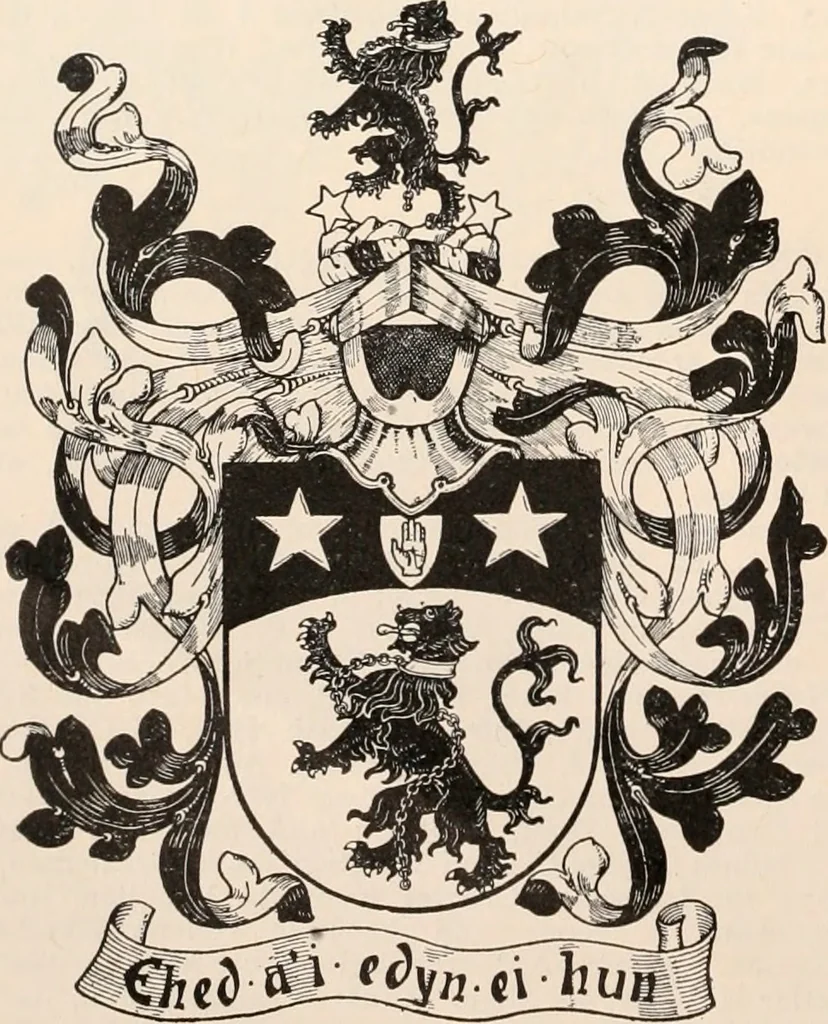 An illustration from Armorial families : a directory of gentlemen of coat-armour, 1905, leaf 63