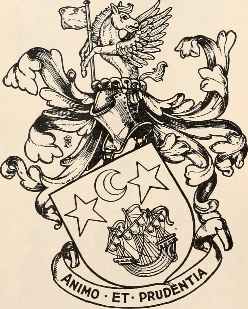 An illustration from Armorial families : a directory of gentlemen of coat-armour, 1905, leaf 65