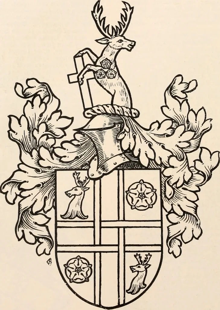 An illustration from Armorial families : a directory of gentlemen of coat-armour, 1905, leaf 67
