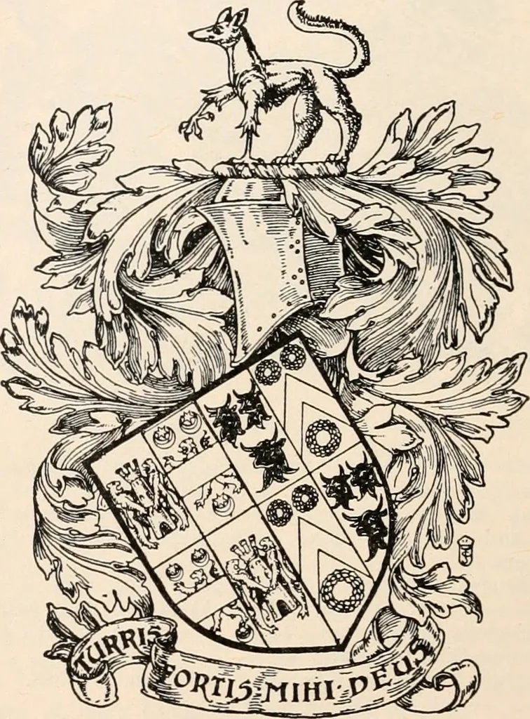 An illustration from Armorial families : a directory of gentlemen of coat-armour, 1905, leaf 73