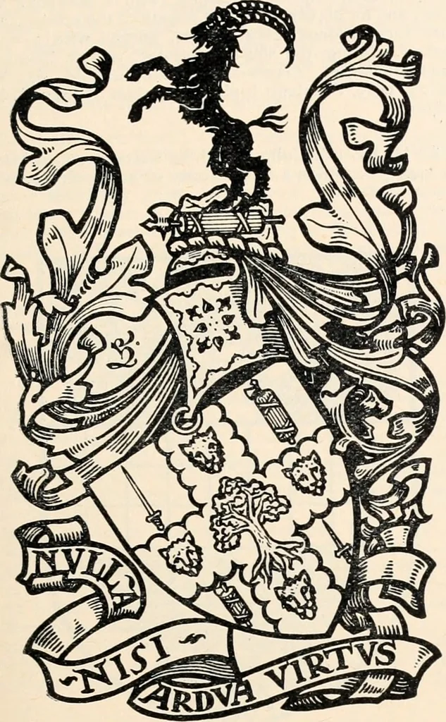 An illustration from Armorial families : a directory of gentlemen of coat-armour, 1905, leaf 76