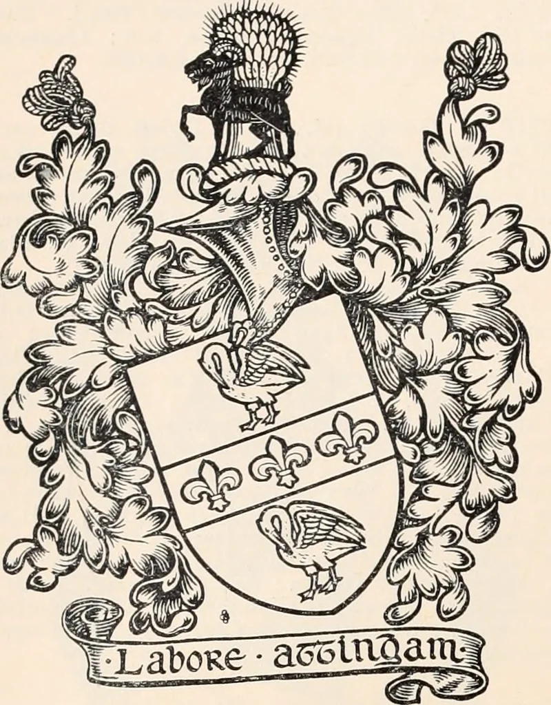 An illustration from Armorial families : a directory of gentlemen of coat-armour, 1905, leaf 77