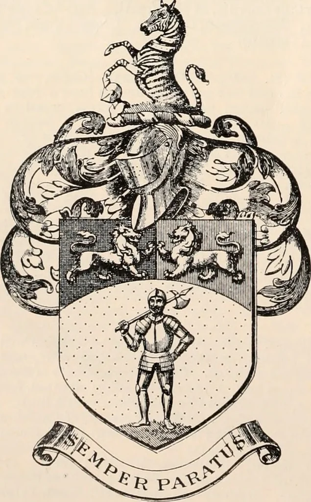 An illustration from Armorial families : a directory of gentlemen of coat-armour, 1905, leaf 77
