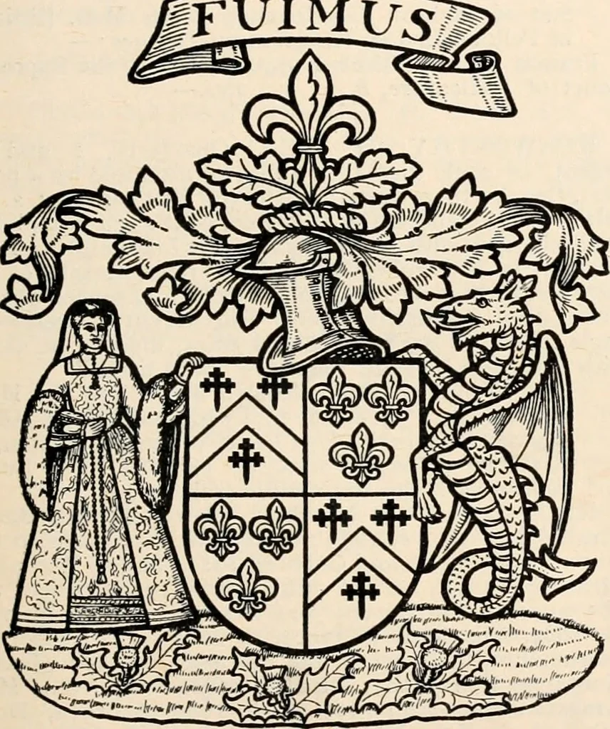 An illustration from Armorial families : a directory of gentlemen of coat-armour, 1905, leaf 80