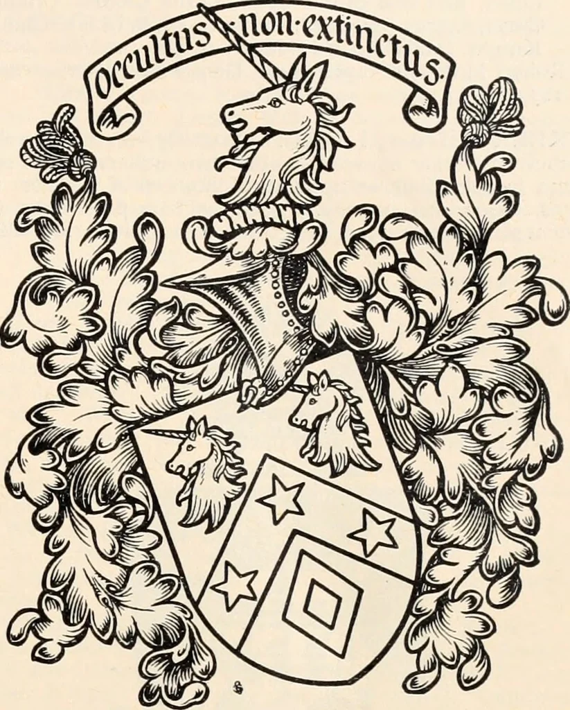 An illustration from Armorial families : a directory of gentlemen of coat-armour, 1905, leaf 84