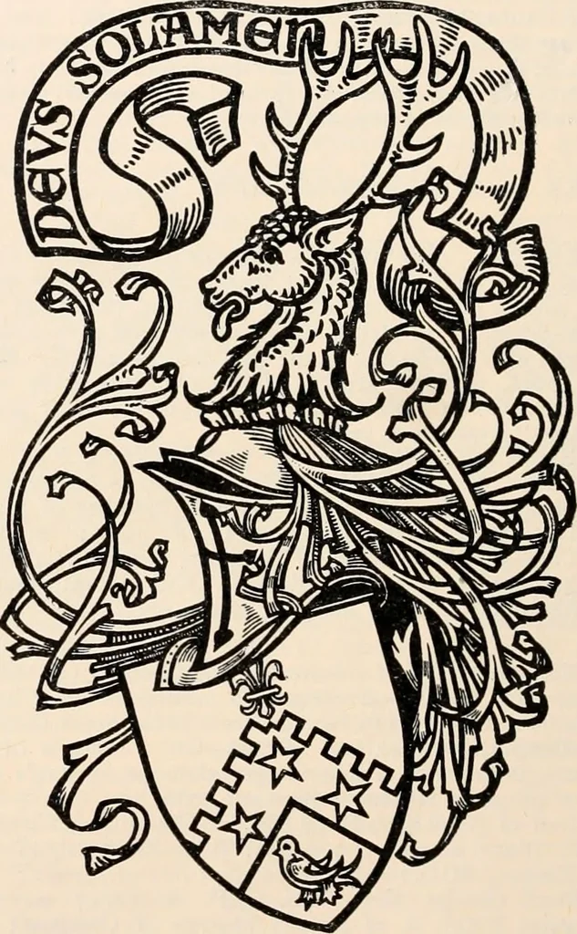 An illustration from Armorial families : a directory of gentlemen of coat-armour, 1905, leaf 85