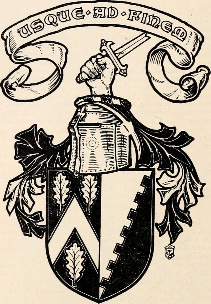 An illustration from Armorial families : a directory of gentlemen of coat-armour, 1905, leaf 87