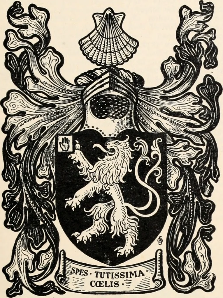 An illustration from Armorial families : a directory of gentlemen of coat-armour, 1905, leaf 90